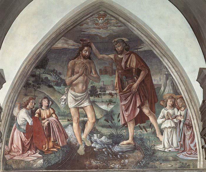 GHIRLANDAIO, Domenico Baptism of Christ oil painting image